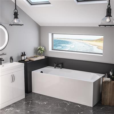 Fitzroy Single Ended (SE) 1700 x 750 x 440mm 5mm Bath - White